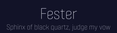 Fester by Fontfabric — Sans Serif Font — thumbnail 2