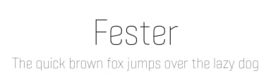 Fester by Fontfabric — Sans Serif Font — thumbnail 1