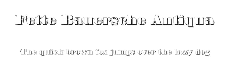 Fette Bauersche Antiqua by Peter Wiegel — Serif Font