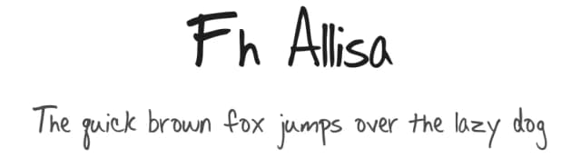 Fh Allisa by Fictionalhead Design — Script Handwritten Font