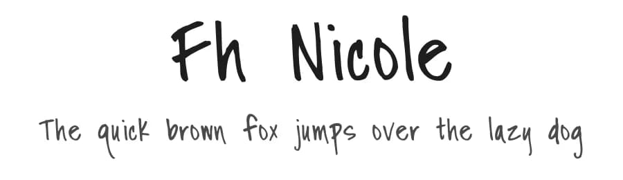 Fh Nicole by Fictionalhead Design — Script Handwritten Font