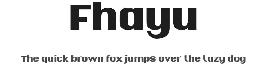 Fhayu by twinletter — Sans Serif Font