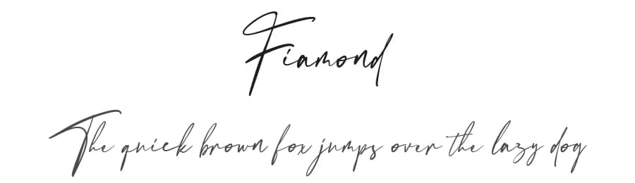 Fiamond by Hugefonts — Script Handwritten Font
