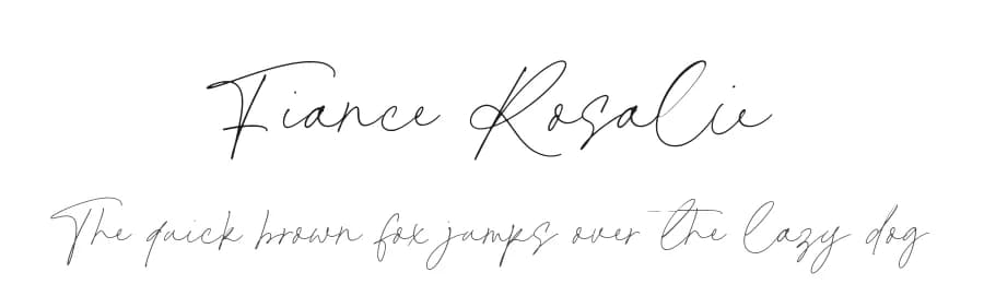 Fiance Rosalie by Timur Type — Script Handwritten Font