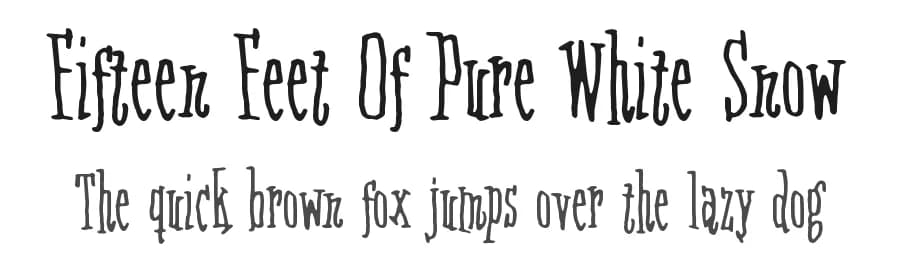 Fifteen Feet Of Pure White Snow by Juha Korhonen — Script Handwritten Font