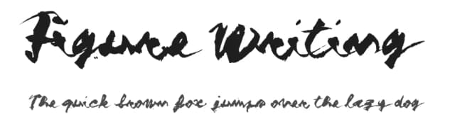 Figure Writing by paintblack — Script Handwritten Font