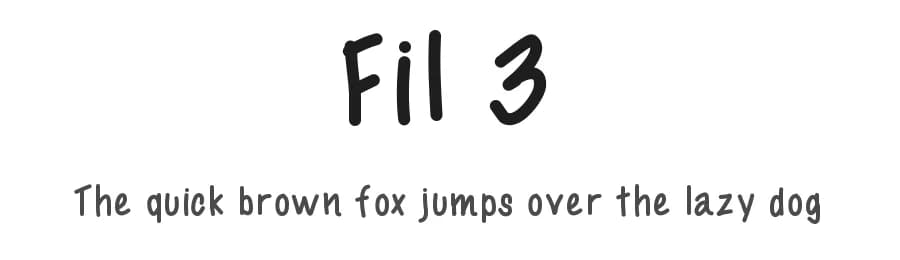 Fil 3 by Filplay — Script Handwritten Font — preview 1