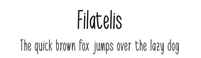 Filatelis by Fadil Agustiansyah — Script Handwritten Font