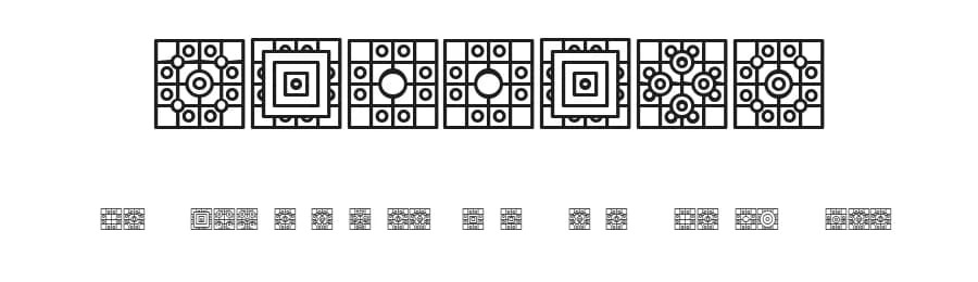 Filling by Vladimir Nikolic — Dingbats Font