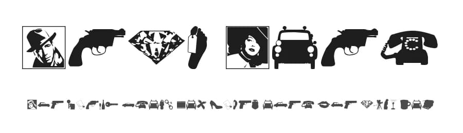 Film Noir by Glyphcraft — Dingbats Font