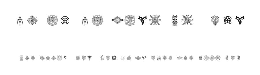 Final Fantasy Symbols by hechicero — Dingbats Font
