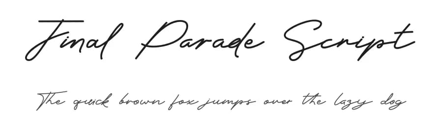 Final Parade Script by PutraCetol Studio — Script Handwritten Font