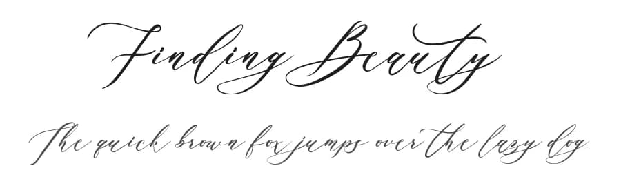 Finding Beauty by Din Studio — Script Handwritten Font