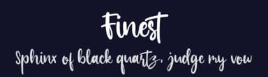 Finest by The Ocean Studio - Laire Banyu Sandi Pawenang — Script Handwritten Font — thumbnail 2