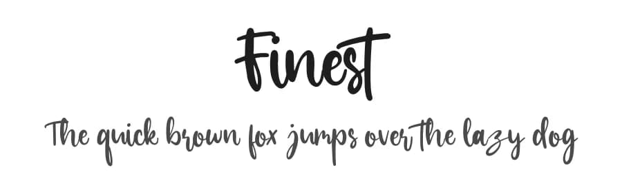 Finest by The Ocean Studio - Laire Banyu Sandi Pawenang — Script Handwritten Font — preview 1