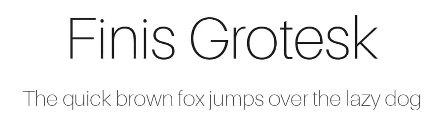 Finis Grotesk by Alvotype — Sans Serif Font