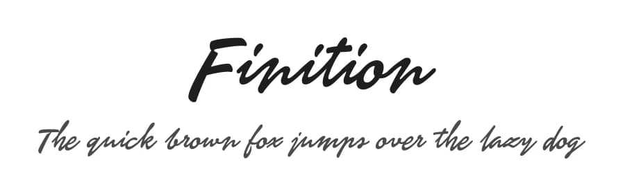 Finition by Måns Grebäck — Script Handwritten Font