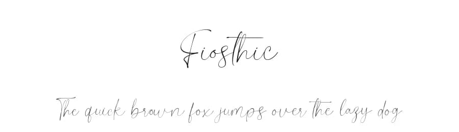 Fiosthic by Din Studio — Script Handwritten Font