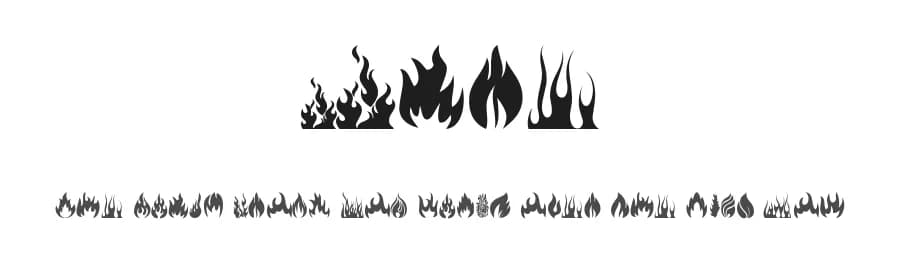 Fire by Woodcutter — Dingbats Font