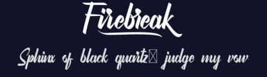 Firebreak by Calligraphy Fonts — Script Handwritten Font — thumbnail 2