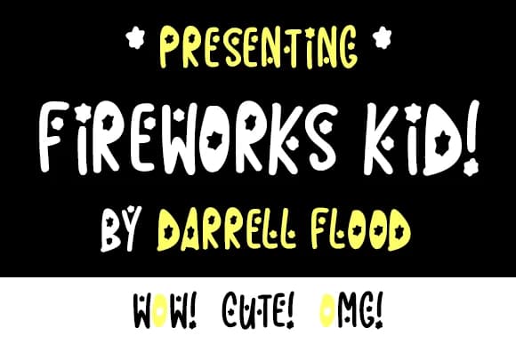 Fireworks Kid Font by Dadiomouse — Script Handwritten Font