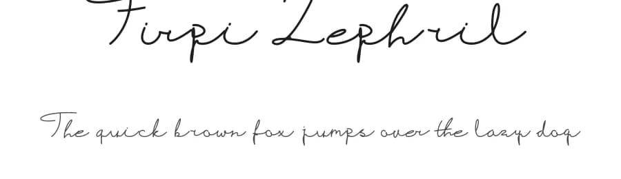 Firpi Lephril by Mifiq — Script Handwritten Font