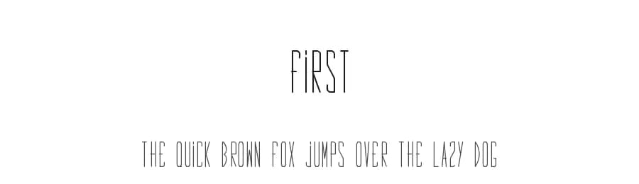 First by Antonio Locicero — Sans Serif Font
