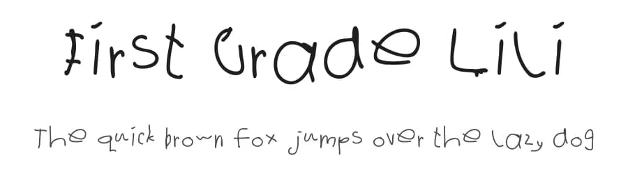 First Grade Lili by hati — Script Handwritten Font