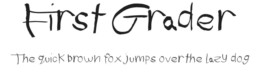 First Grader by JSH creates — Script Handwritten Font