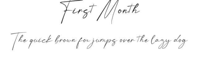 First Month by Rangga Putra Budi Pratama — Script Handwritten Font