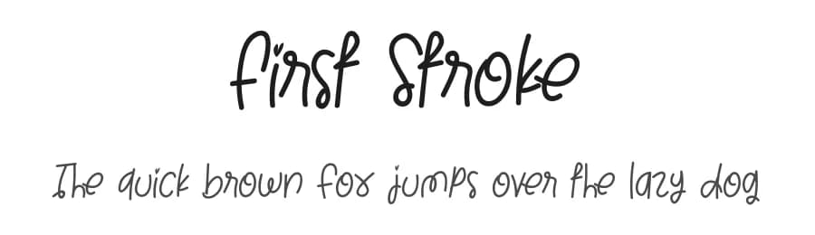 First Stroke by Kateeng Ciu — Script Handwritten Font