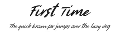 First Time by Kong Font — Script Handwritten Font — thumbnail 1
