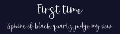 First time by Amarlettering - Takiy — Script Handwritten Font — thumbnail 2