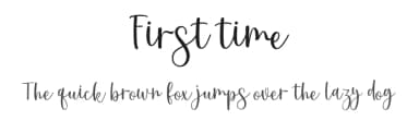 First time by Amarlettering - Takiy — Script Handwritten Font — thumbnail 1