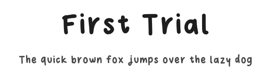 First Trial by levannter — Script Handwritten Font