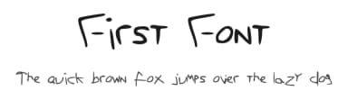 First Font by pokemon55044 — Script Handwritten Font — thumbnail 1