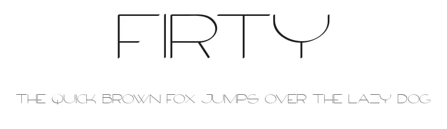 Firty by Dominik Krotscheck — Sans Serif Font