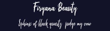 Firyana Beauty by cove703 — Script Handwritten Font — thumbnail 2