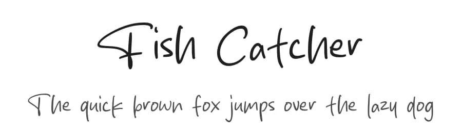 Fish Catcher by MJType — Script Handwritten Font