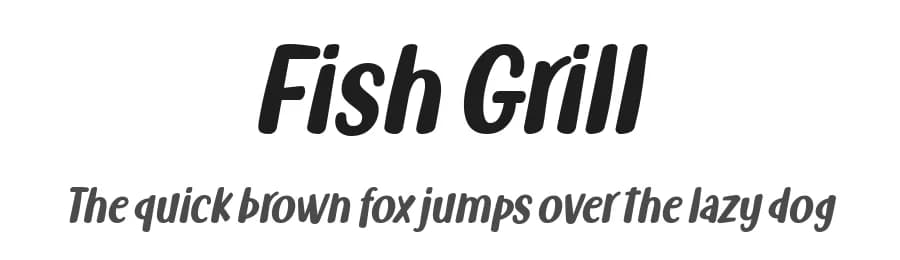 Fish Grill by 7NTypes — Script Handwritten Font