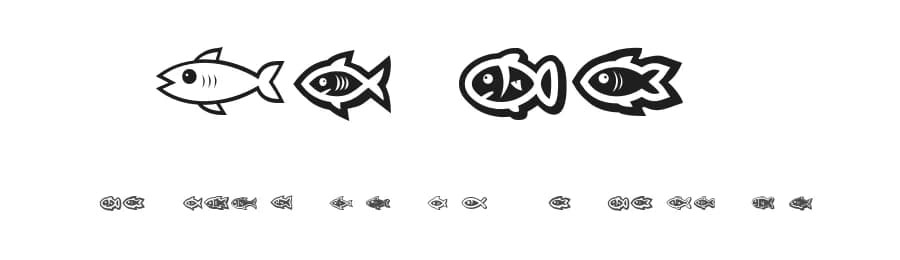 Fishes by Vladimir Nikolic — Dingbats Font