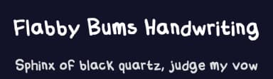 Flabby Bums Handwriting by Sébastien Alleaume — Script Handwritten Font — thumbnail 2