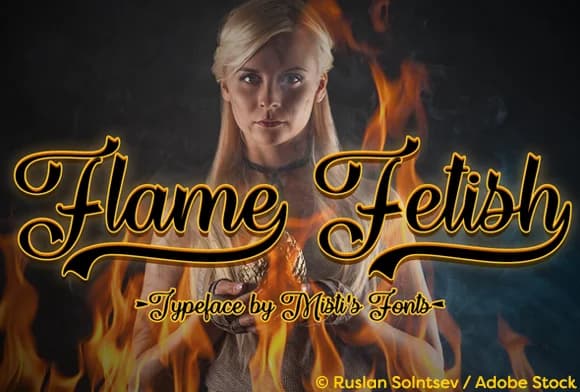 Flame Fetish Font by Misti — Script Handwritten Font