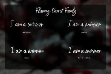 Flaming Carrot Font by thomasaradea — Script Handwritten Font — thumbnail 4