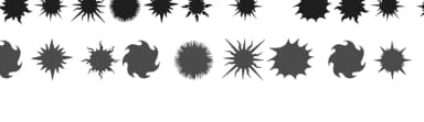 Flaming Stars & Splatters by ~Sorcerer~ — Dingbats Font — thumbnail 1