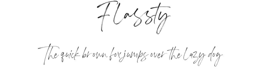 Flassty by Geranium Space — Script Handwritten Font