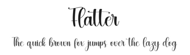 Flatter by Inermedia Studio — Script Handwritten Font
