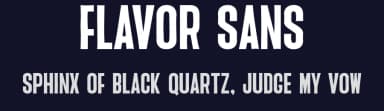 Flavor Sans by 4RM Font — Sans Serif Font — thumbnail 2