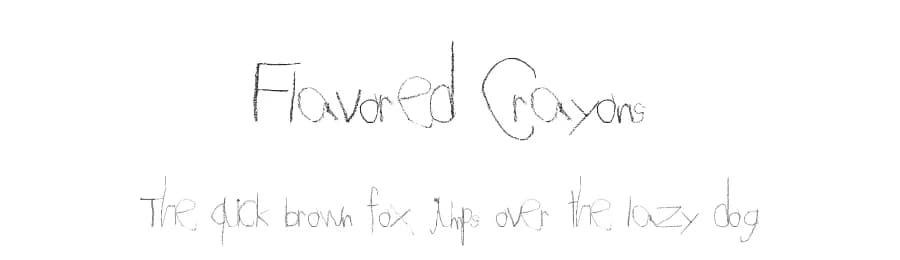 Flavored Crayons by Xerographer Fonts — Script Handwritten Font