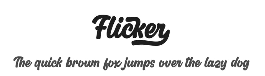 Flicker by Hanzel Space — Script Handwritten Font — preview 1